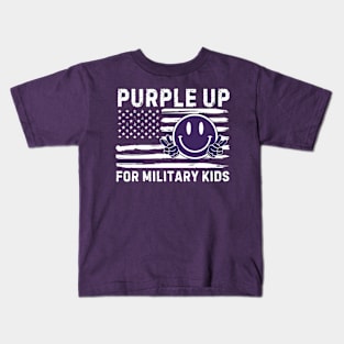 SPREAD PURPLE UP FOR MILITARY KIDS Kids T-Shirt